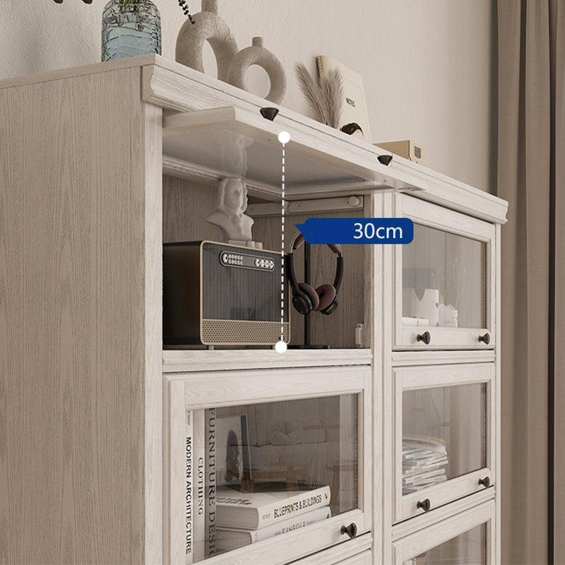 Modern Style Closed Back Bookshelf Standard Solid Wood Bookcase with Cabinets Clearhalo 'Bookcases' 'furn' 'furn_bookcases' 'Furniture' 'Office Furniture' 7497312