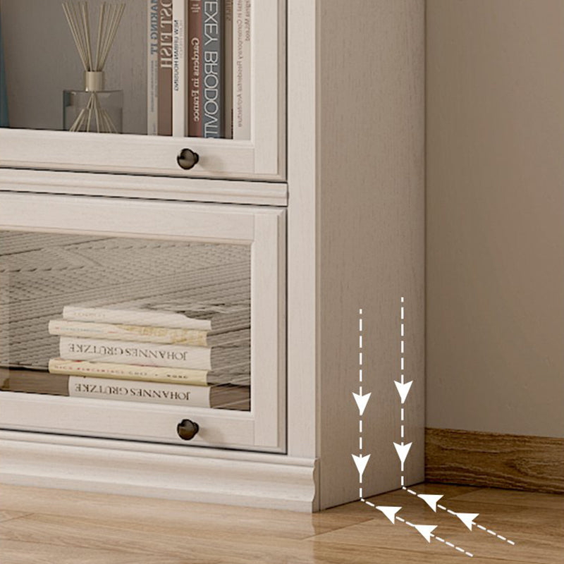 Modern Style Closed Back Bookshelf Standard Solid Wood Bookcase with Cabinets Clearhalo 'Bookcases' 'furn' 'furn_bookcases' 'Furniture' 'Office Furniture' 7497314