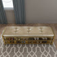 Glam Entryway Bench Cushioned Rectangle Seating Bench with Shoe Storage