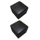 Modern Square Footstools Genuine Leather Foot Stool , 15.6 Inch Width Black 2 Piece Set Clearhalo 'furn' 'furn_ottomans_poufs' 'Furniture' 'Living Room Furniture' 'Ottomans & Poufs' 'ottomans_poufs' 7497486