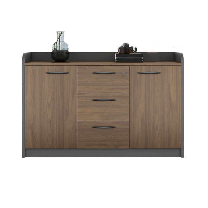 Nordic Lateral Filing Cabinet Wooden Frame Storage Filing Cabinet 47"L x 16"W x 31"H Brown 3 Clearhalo 'Filing Cabinets' 'filling_cabinets' 'furn' 'furn_filling_cabinets' 'Furniture' 'Office Furniture' 7497546