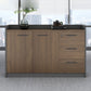 Nordic Lateral Filing Cabinet Wooden Frame Storage Filing Cabinet Clearhalo 'Filing Cabinets' 'filling_cabinets' 'furn' 'furn_filling_cabinets' 'Furniture' 'Office Furniture' 7497551