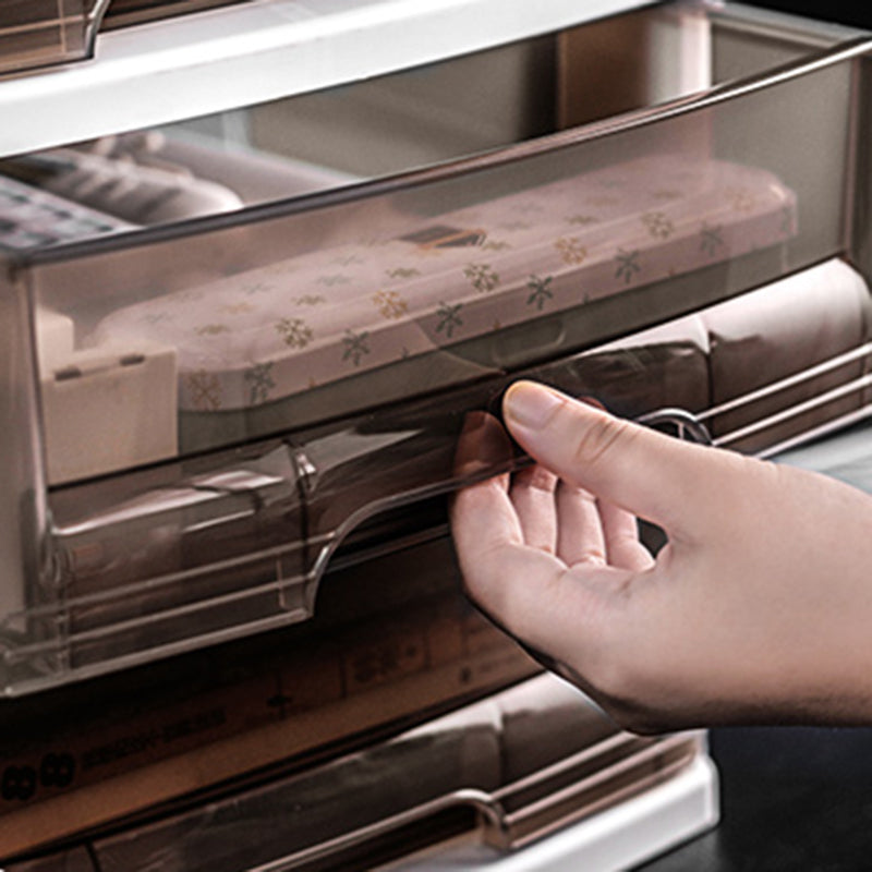 Mobile trasparente mobile verticale cassetti di plastica moderna