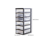 Mobile trasparente mobile verticale cassetti di plastica moderna