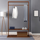 Contemporary Storage Wardrobe Bedroom Wooden Armoire with Shelves 41.3"L x 12.6"W x 63"H Walnut Clearhalo 'Armoires & Wardrobes' 'armoires_wardrobes' 'Bedroom Furniture' 'furn' 'furn_armoires_wardrobes' 'Furniture' 7497615