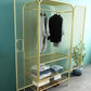 Industrial Style Wardrobe Bedroom Metal Wardrobe Closet with Doors