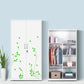 Modern Armoire Steel 2 Doors White Small Wardrobe Armoire with Lock Green Leaf Clearhalo 'Armoires & Wardrobes' 'armoires_wardrobes' 'Bedroom Furniture' 'furn' 'furn_armoires_wardrobes' 'Furniture' 7497667