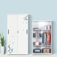 Modern Armoire Steel 2 Doors White Small Wardrobe Armoire with Lock Clearhalo 'Armoires & Wardrobes' 'armoires_wardrobes' 'Bedroom Furniture' 'furn' 'furn_armoires_wardrobes' 'Furniture' 7497670