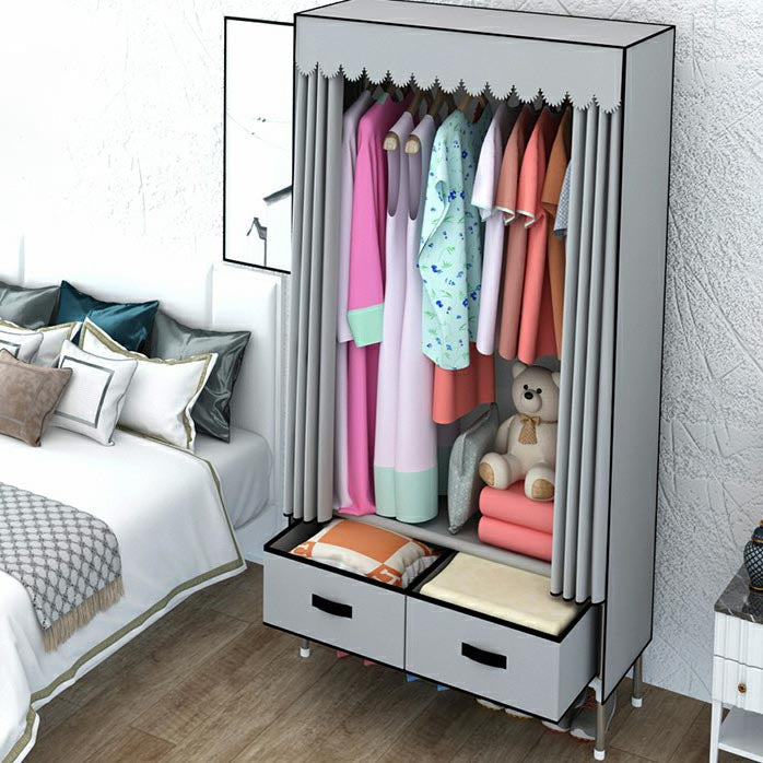 Moderne Armoire Schlafzimmer kleiner Garderoben -Rettungsfleisch mit 2 Schubladen