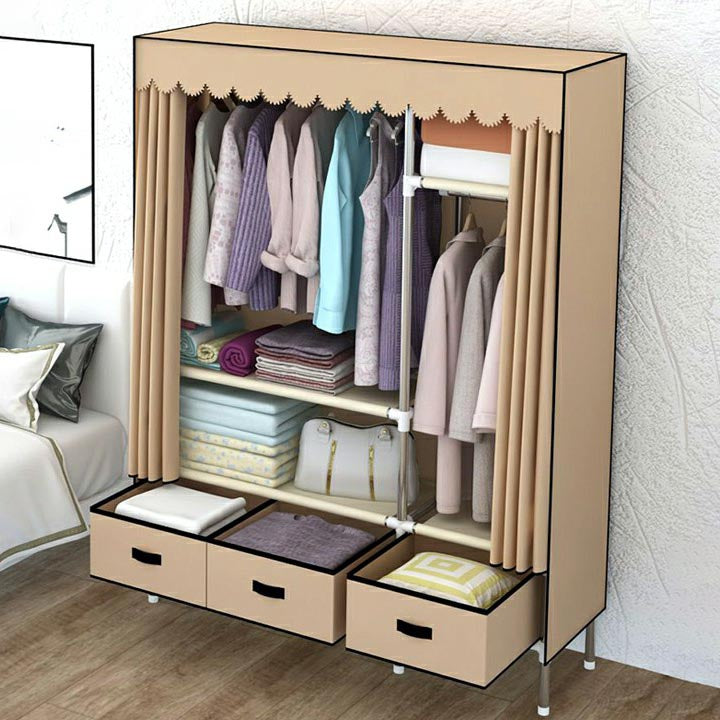 Moderne Armoire Schlafzimmer kleiner Garderoben -Rettungsfleisch mit 2 Schubladen