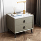 Modern Accent Table Nightstand Stone Nightstand with Drawers Grey 1 Piece Clearhalo 'Bedroom Furniture' 'furn' 'furn_night_stand' 'Furniture' 'night_stand' 'Nightstands' 7497764