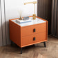 Modern Accent Table Nightstand Stone Nightstand with Drawers Orange 1 Piece Clearhalo 'Bedroom Furniture' 'furn' 'furn_night_stand' 'Furniture' 'night_stand' 'Nightstands' 7497765