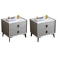 Modern Accent Table Nightstand Stone Nightstand with Drawers Light Gray 2 Piece Set Clearhalo 'Bedroom Furniture' 'furn' 'furn_night_stand' 'Furniture' 'night_stand' 'Nightstands' 7497770