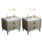 Modern Accent Table Nightstand Stone Nightstand with Drawers Grey 2 Piece Set Clearhalo 'Bedroom Furniture' 'furn' 'furn_night_stand' 'Furniture' 'night_stand' 'Nightstands' 7497777