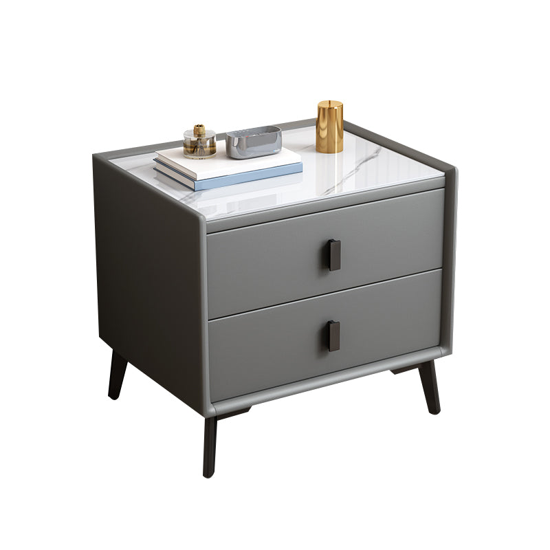 Modern Accent Table Nightstand Stone Nightstand with Drawers Clearhalo 'Bedroom Furniture' 'furn' 'furn_night_stand' 'Furniture' 'night_stand' 'Nightstands' 7497780