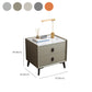 Modern Accent Table Nightstand Stone Nightstand with Drawers Clearhalo 'Bedroom Furniture' 'furn' 'furn_night_stand' 'Furniture' 'night_stand' 'Nightstands' 7497781