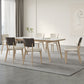Mesa de comedor rectangular de madera maciza con 4 patas, mesa de comedor para comedor