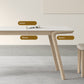 Mesa de comedor rectangular de madera maciza con 4 patas, mesa de comedor para comedor