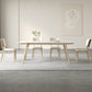 Mesa de comedor rectangular de madera maciza con 4 patas, mesa de comedor para comedor