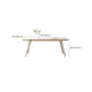Mesa de comedor rectangular de madera maciza con 4 patas, mesa de comedor para comedor