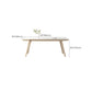 Mesa de comedor rectangular de madera maciza con 4 patas, mesa de comedor para comedor