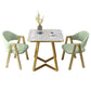 Glam Stone Square White Dining Table Metal Base for Dining Room Clearhalo 'Dining Tables & Seating' 'Dining Tables' 'dining_table' 'furn' 'furn_dining_table' 'Furniture' 'Kitchen & Dining Furniture' 7498844