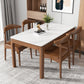 Rectangle Stone Top Dining Table Rubberwood Solid Wood 4 Legs Dining Table Clearhalo 'Dining Tables & Seating' 'Dining Tables' 'dining_table' 'furn' 'furn_dining_table' 'Furniture' 'Kitchen & Dining Furniture' 7498851