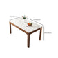 Rectangle Stone Top Dining Table Rubberwood Solid Wood 4 Legs Dining Table Clearhalo 'Dining Tables & Seating' 'Dining Tables' 'dining_table' 'furn' 'furn_dining_table' 'Furniture' 'Kitchen & Dining Furniture' 7498860