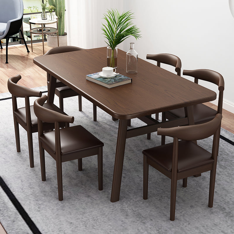 Modern Rectangle Wood Dining Table Wooden Legs for Dining Room Clearhalo 'Dining Tables & Seating' 'Dining Tables' 'dining_table' 'furn' 'furn_dining_table' 'Furniture' 'Kitchen & Dining Furniture' 7498929