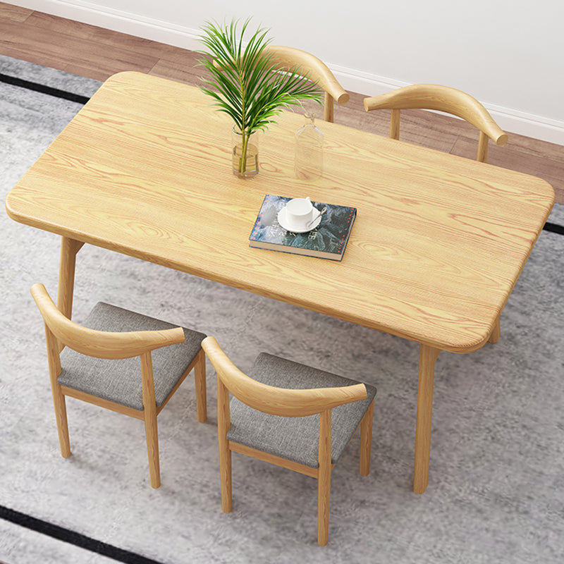 Modern Rectangle Wood Dining Table Wooden Legs for Dining Room Clearhalo 'Dining Tables & Seating' 'Dining Tables' 'dining_table' 'furn' 'furn_dining_table' 'Furniture' 'Kitchen & Dining Furniture' 7498930