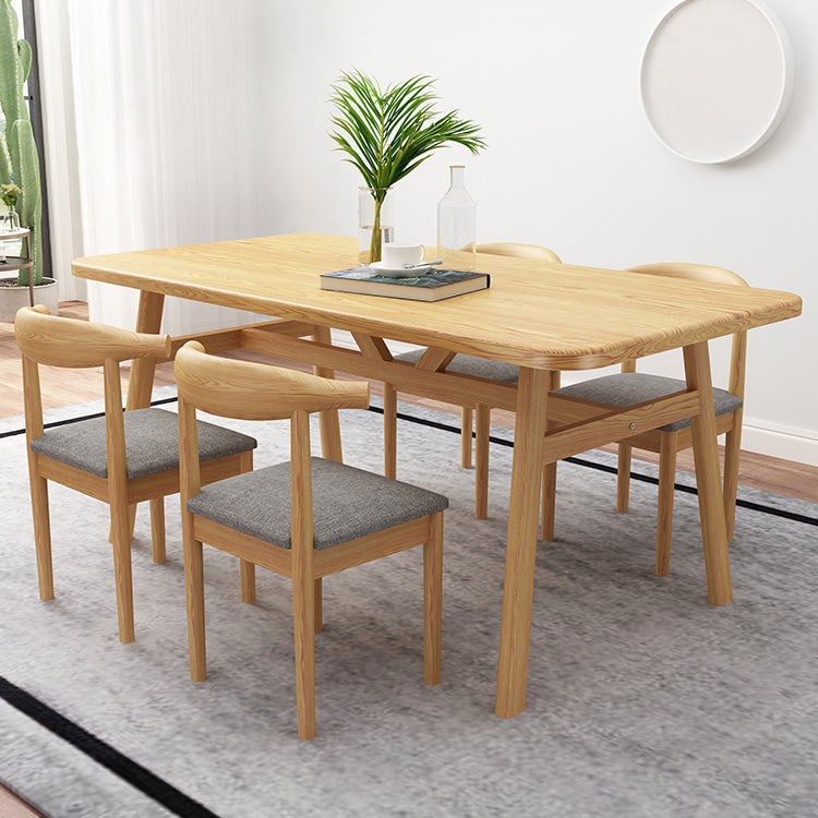 Modern Rectangle Wood Dining Table Wooden Legs for Dining Room Clearhalo 'Dining Tables & Seating' 'Dining Tables' 'dining_table' 'furn' 'furn_dining_table' 'Furniture' 'Kitchen & Dining Furniture' 7498932