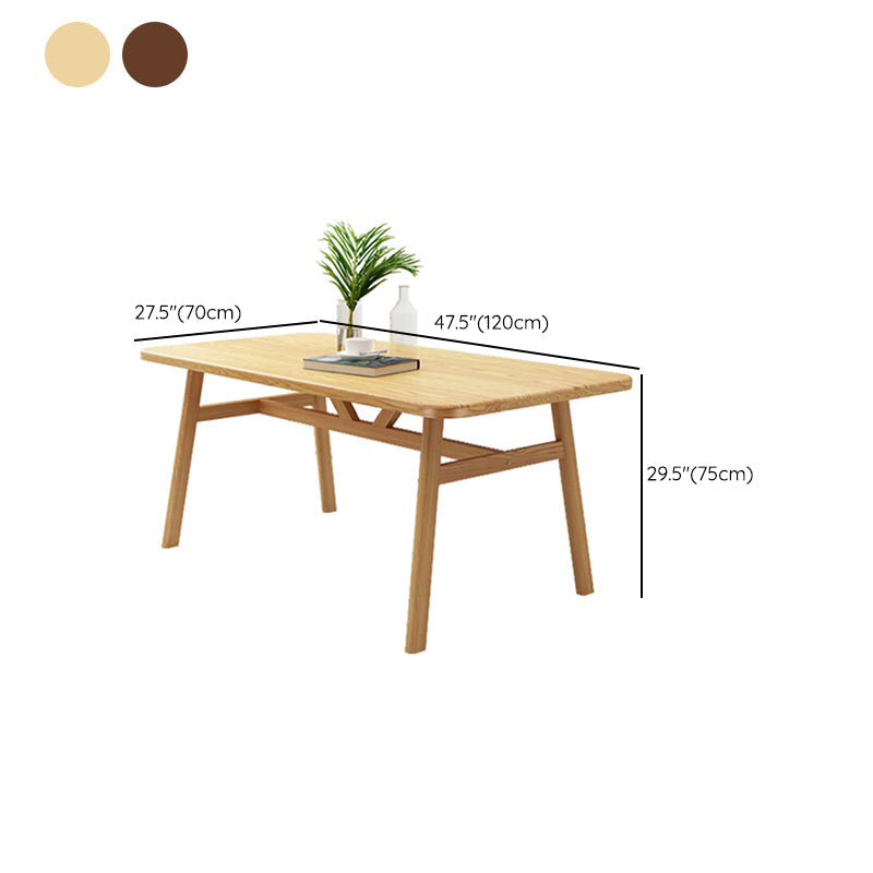Modern Rectangle Wood Dining Table Wooden Legs for Dining Room Clearhalo 'Dining Tables & Seating' 'Dining Tables' 'dining_table' 'furn' 'furn_dining_table' 'Furniture' 'Kitchen & Dining Furniture' 7498934