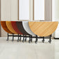 Table à manger ronde pliable moderne, base en métal pour salle à manger