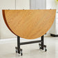 Table à manger ronde pliable moderne, base en métal pour salle à manger