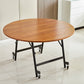 Table à manger ronde pliable moderne, base en métal pour salle à manger