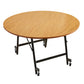 Table à manger ronde pliable moderne, base en métal pour salle à manger