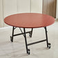 Table à manger ronde pliable moderne, base en métal pour salle à manger