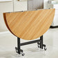 Table à manger ronde pliable moderne, base en métal pour salle à manger