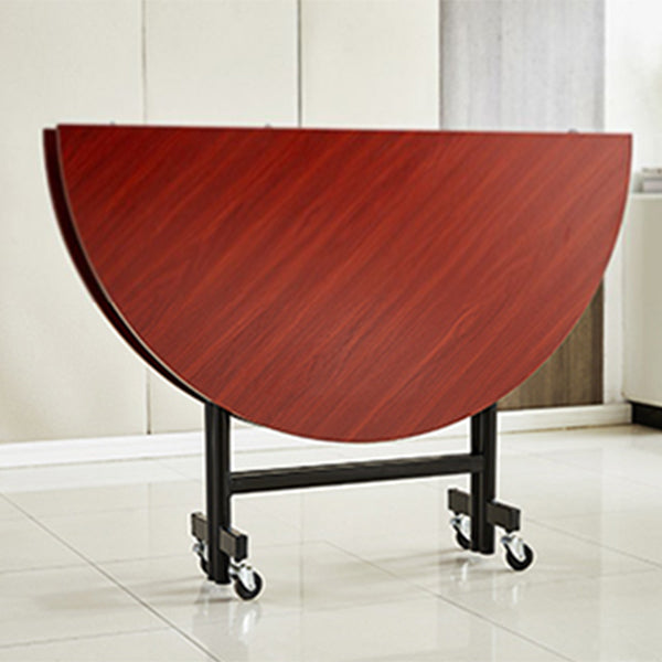 Table à manger ronde pliable moderne, base en métal pour salle à manger