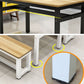 Moderne rechthoekige houten eettafel metalen poten voor eetkamer