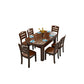 Solid Wood Dining Table Set 1/7 Pieces Dining Set for Kitchen Table & Chair(s) Nut-Brown Clearhalo 'Dining Room Sets' 'Dining Tables & Seating' 'dining_room_set' 'furn' 'furn_dining_room_set' 'Furniture' 'Kitchen & Dining Furniture' 7499061