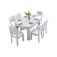 Solid Wood Dining Table Set 1/7 Pieces Dining Set for Kitchen Table & Chair(s) White Clearhalo 'Dining Room Sets' 'Dining Tables & Seating' 'dining_room_set' 'furn' 'furn_dining_room_set' 'Furniture' 'Kitchen & Dining Furniture' 7499065