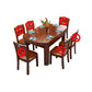 Solid Wood Dining Table Set 1/7 Pieces Dining Set for Kitchen Table Medium Wood Clearhalo 'Dining Room Sets' 'Dining Tables & Seating' 'dining_room_set' 'furn' 'furn_dining_room_set' 'Furniture' 'Kitchen & Dining Furniture' 7499070