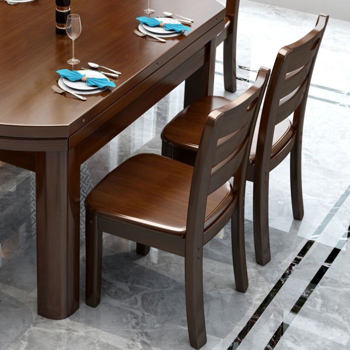 Solid Wood Dining Table Set 1/7 Pieces Dining Set for Kitchen Clearhalo 'Dining Room Sets' 'Dining Tables & Seating' 'dining_room_set' 'furn' 'furn_dining_room_set' 'Furniture' 'Kitchen & Dining Furniture' 7499075
