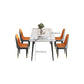 Modern Standard Height Furniture 5/7 Pcs Stone Rectangle Table with Upholstered Chair Clearhalo 'Dining Room Sets' 'Dining Tables & Seating' 'dining_room_set' 'furn' 'furn_dining_room_set' 'Furniture' 'Kitchen & Dining Furniture' 7499109