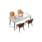 Modern Standard Height Furniture 5/7 Pcs Stone Rectangle Table with Upholstered Chair Clearhalo 'Dining Room Sets' 'Dining Tables & Seating' 'dining_room_set' 'furn' 'furn_dining_room_set' 'Furniture' 'Kitchen & Dining Furniture' 7499111