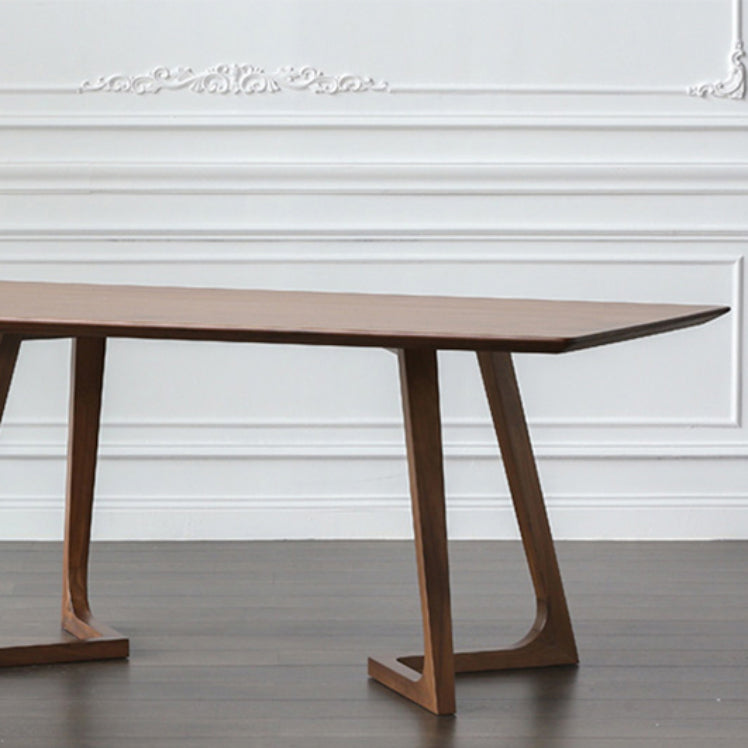 Wood Double Pedestal Dining Table Set 1/4/5 Pieces Dining Set for Kitchen Clearhalo 'Dining Room Sets' 'Dining Tables & Seating' 'dining_room_set' 'furn' 'furn_dining_room_set' 'Furniture' 'Kitchen & Dining Furniture' 7499142