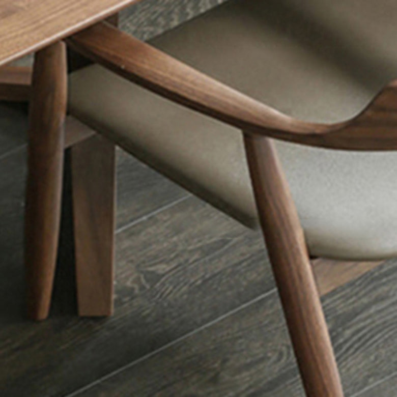 Wood Double Pedestal Dining Table Set 1/4/5 Pieces Dining Set for Kitchen Clearhalo 'Dining Room Sets' 'Dining Tables & Seating' 'dining_room_set' 'furn' 'furn_dining_room_set' 'Furniture' 'Kitchen & Dining Furniture' 7499145