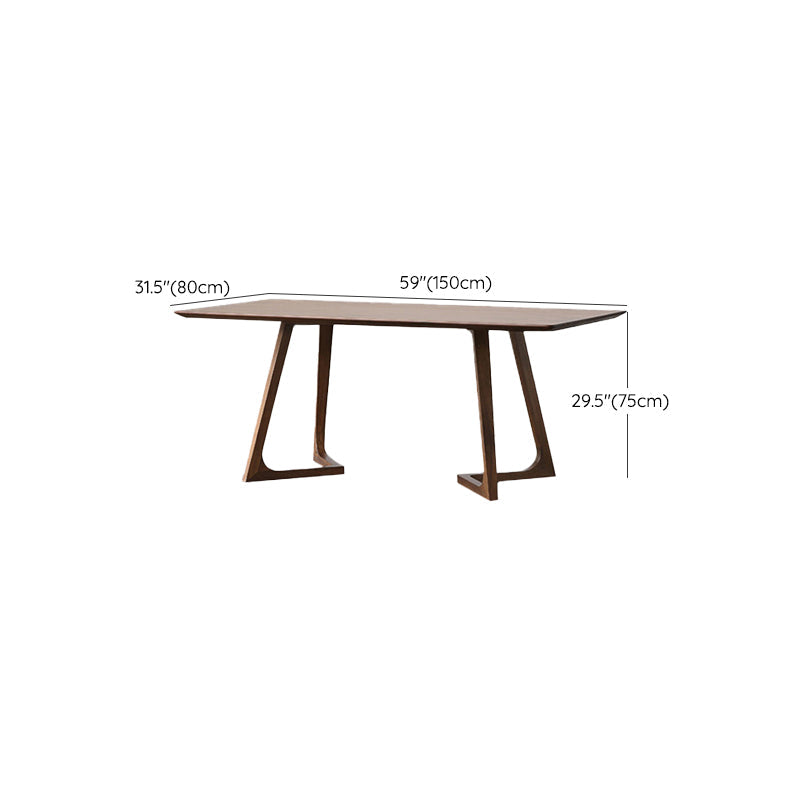 Wood Double Pedestal Dining Table Set 1/4/5 Pieces Dining Set for Kitchen Clearhalo 'Dining Room Sets' 'Dining Tables & Seating' 'dining_room_set' 'furn' 'furn_dining_room_set' 'Furniture' 'Kitchen & Dining Furniture' 7499151