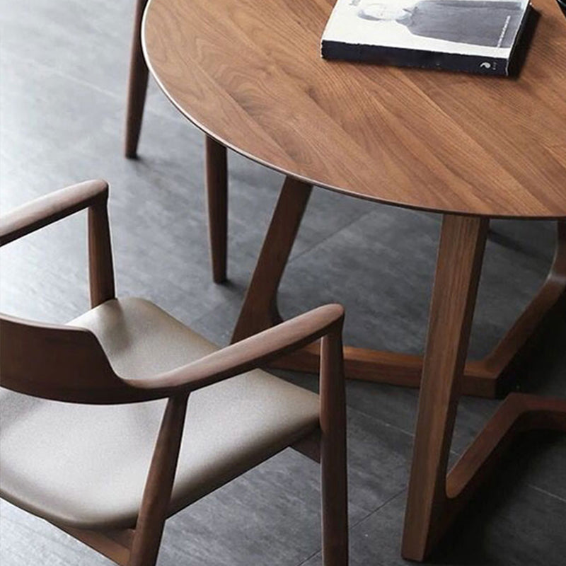 Ronde massieve houten eettafel Set 1/4/5 stukken Dinerset voor keuken